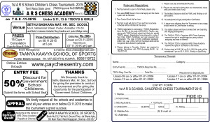 Click here to download -ARS State level Chess Tournament  prospectus