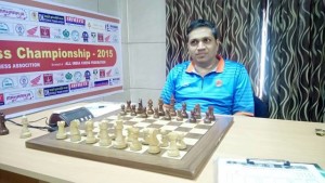 GM Abhijit Kunte had a lucky win over his team mate GM Neelotpal Das