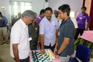 PA Thanavelan, Chairman PTR College of Engineering & Technology inaugurated the GKCA Chess tournament - Karthik V of TN is the top seed