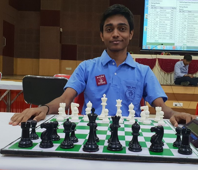 Tamil Nadu State Chess Association GM Aravindh Chithambaram wins